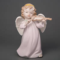 Фарфоровая фигурка Ангелочек со скрипкой 20см