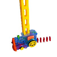 Детская игрушка паровоз с домино Domino Happy Truck Series, паровозик на батарейках | паравоз іграшка (GK)