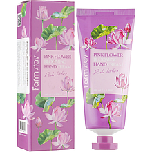 Крем для рук з екстрактом лотоса Farmstay Pink Flower Blooming Hand Cream Pink Lotus 100 мл (8809636280617)