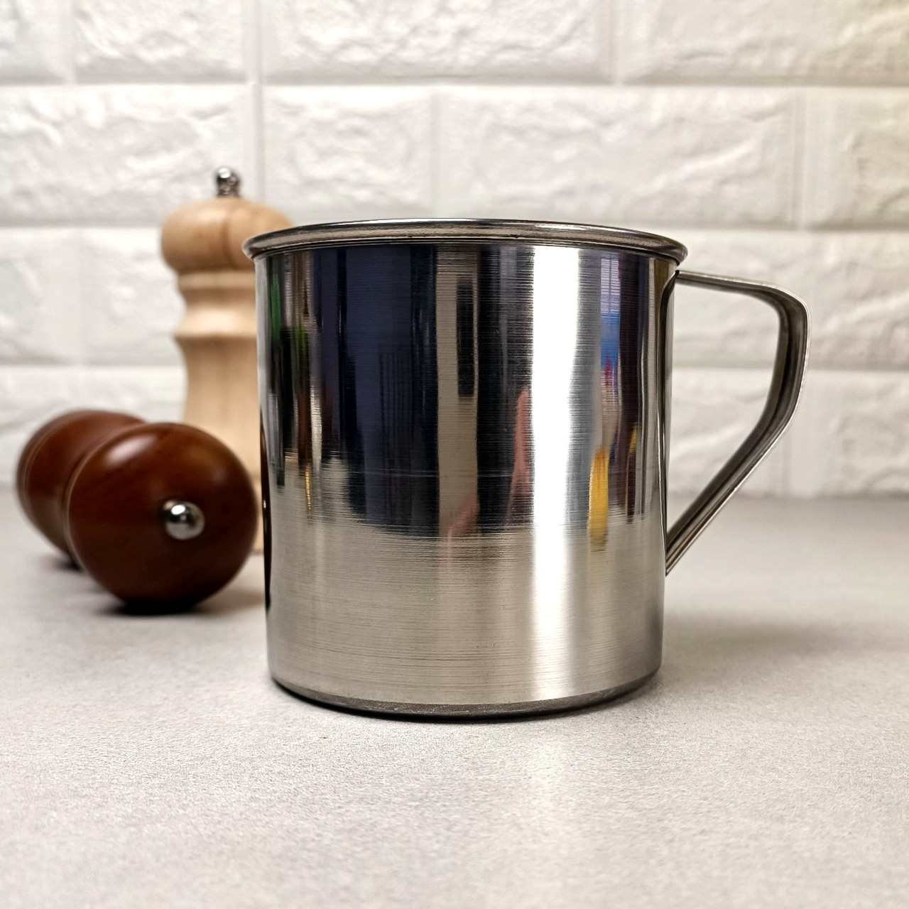 Циліндричний металевий кухоль 400 мл