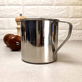 Циліндричний металевий кухоль 400 мл, фото 2