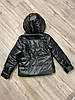 Весняна куртка для дівчини зам розмір 140-158 чорна, фото 2