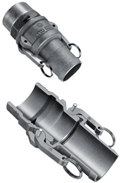 Швидкороз'ємні з'єднання камлок (camlock) LEVER LOCK CUPLA (алюміній, нерж.сталь, латунь)