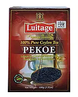 Премиальный черный цейлонский чай Luitage Pekoe среднелистовой 100 грамм