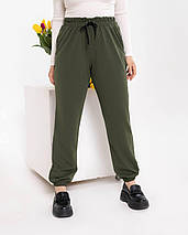 Жіночі спортивні штани - джоггери з креп дайвінгу весна-осінь розміри норма і батал, фото 3