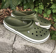 Кроксы мужские сабо crocs крокси чоловічі камуфляж хаки crocband army/green 40 41 42 43 44