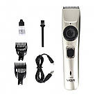 Бездротова машинка для стрижки волосся від USB, VGR V 031 / Універсальна машинка з регулюванням довжини, фото 8