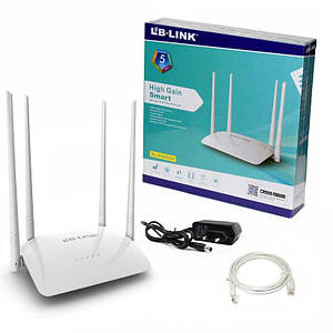 Бездротовий маршрутизатор (Wi-fi роутер) LB-Link BL-WR450H WiFi White на 4 антени