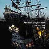 3D-пазли Піратський корабель Месність королеви Анни 340 шт 3D Puzzles Led Pirate Ship Queen Anne's Revenge 340 pc., фото 3