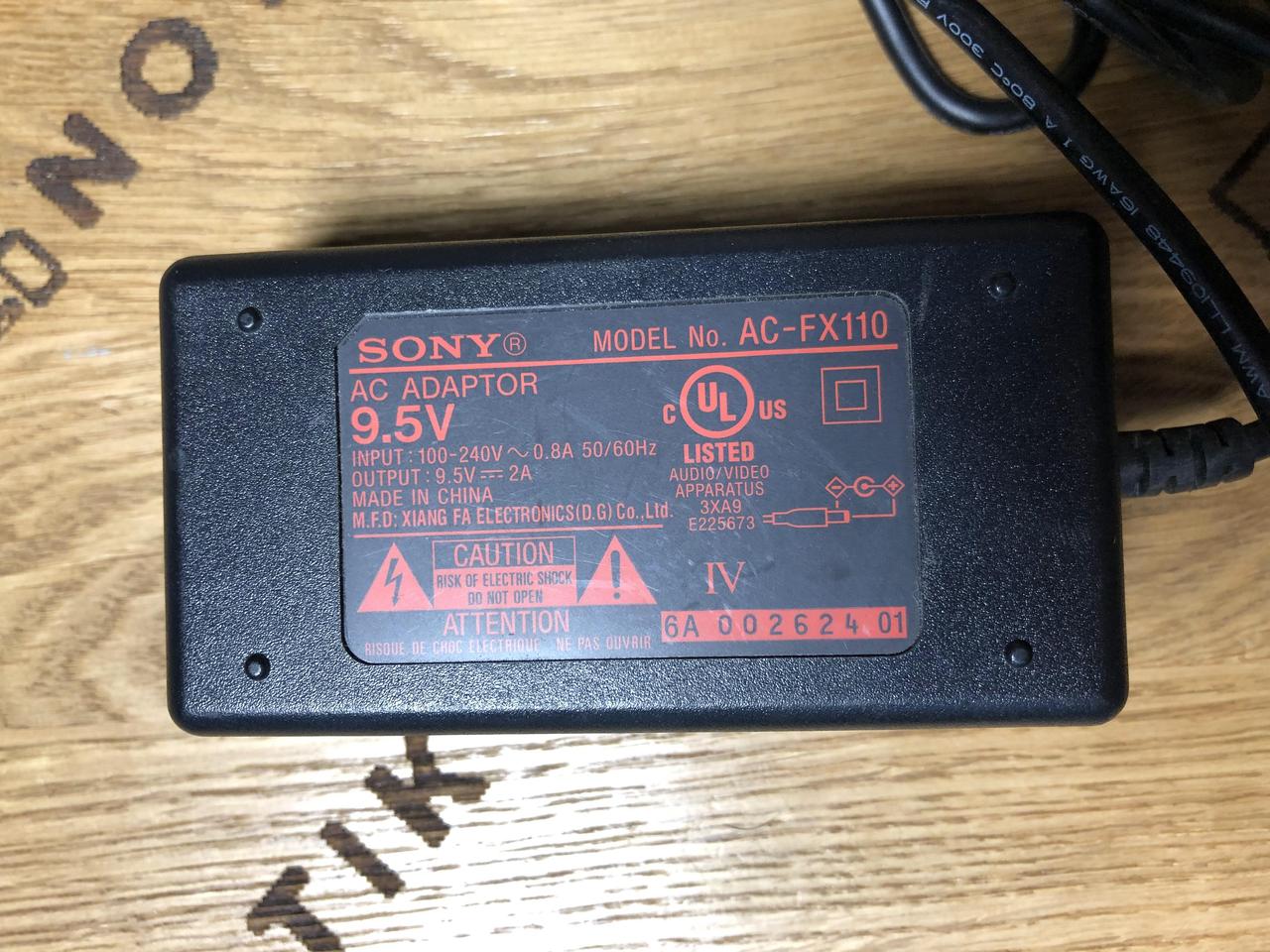 Блок питания Sony AC-FX110 19w 9.5v 2a 4.8x1.7mm PORTABLE DVD Player