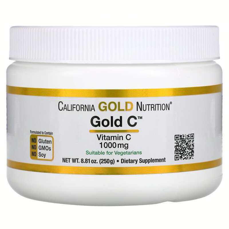 Вітамін C у порошку California GOLD Nutrition "Gold C" 1000 мг (250 г)