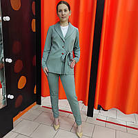 Костюм Marisis жіночий трикотажний піджак штани 42 оливка