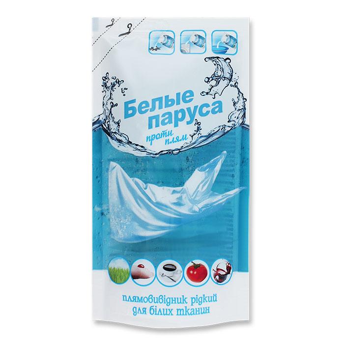 Засіб для виведення плям для прання виробів з білих тканин «Білі вітрила» 100 мл / Плямовивідник без фосфатів та хлору