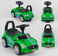 Детская каталка толокар Машина JOY 77-105 Автомобиль Mercedes с музыкальными эффектами / зеленый