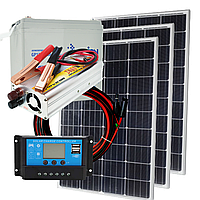 150 Вт переносная солнечная система для кемпинга "Турист-150 компакт" инвертор 4000/2000Вт и АКБ 55Ач
