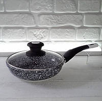 Сковорода с гранитным антипригарным покрытием 26см Edenberg EB-9167 Сковорода для индукционной плиты с крышкой