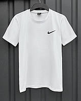 Футболка мужская спортивная Nike CL летняя белая Тенниска прямая Найк на лето