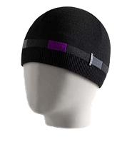 Шапка мужская из тонкой пряжи OXYGON SIGNAL [SI] One Size (56-60) Чёрный / Фиолетовый