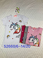 Футболка для дівчаток оптом, Seagull, 6-14 рр., арт. CSQ-52660, фото 2