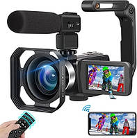 KOMERY 2.7K Видеокамера 48 МП 18-x WIFI Цифровая камера с микрофоном и дистанционным управлением 4k 48mp