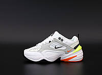 Женские кроссовки Nike M2K Tekno Pure Platinum Sail White Black Green Orange ALL01914 размер 36