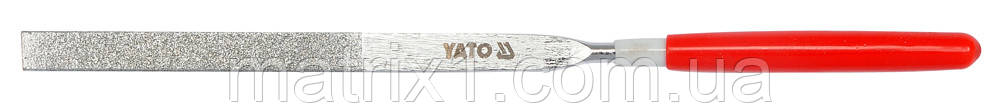 Надфіль алмазний YATO плоский, l = 140/50 мм, b = 3 мм YATO (Польща), фото 1