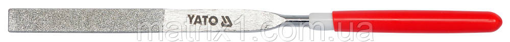 Надфіль алмазний плоский, l=160/50 мм, b=4 мм YATO (Польща)