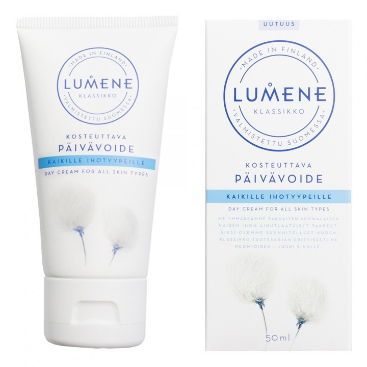 Денний зволожуючий крем для обличчя Lumene Klassikko Day Cream For All Skin Types, фото 1