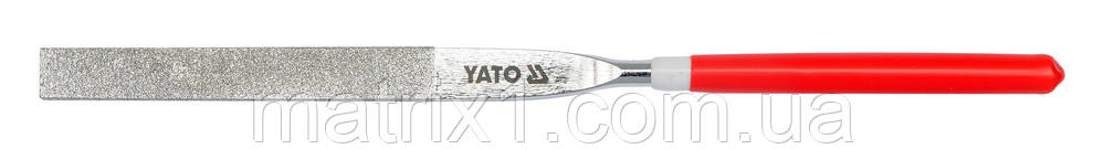 Надфіль алмазний YATO плоский, l=180/70 мм, b = 5 мм YATO (Польща), фото 1