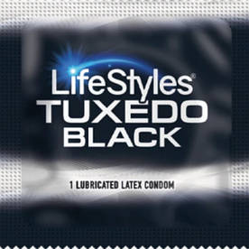 Презерватив чорний 1 шт LIFESTYLES TUXEDO Black