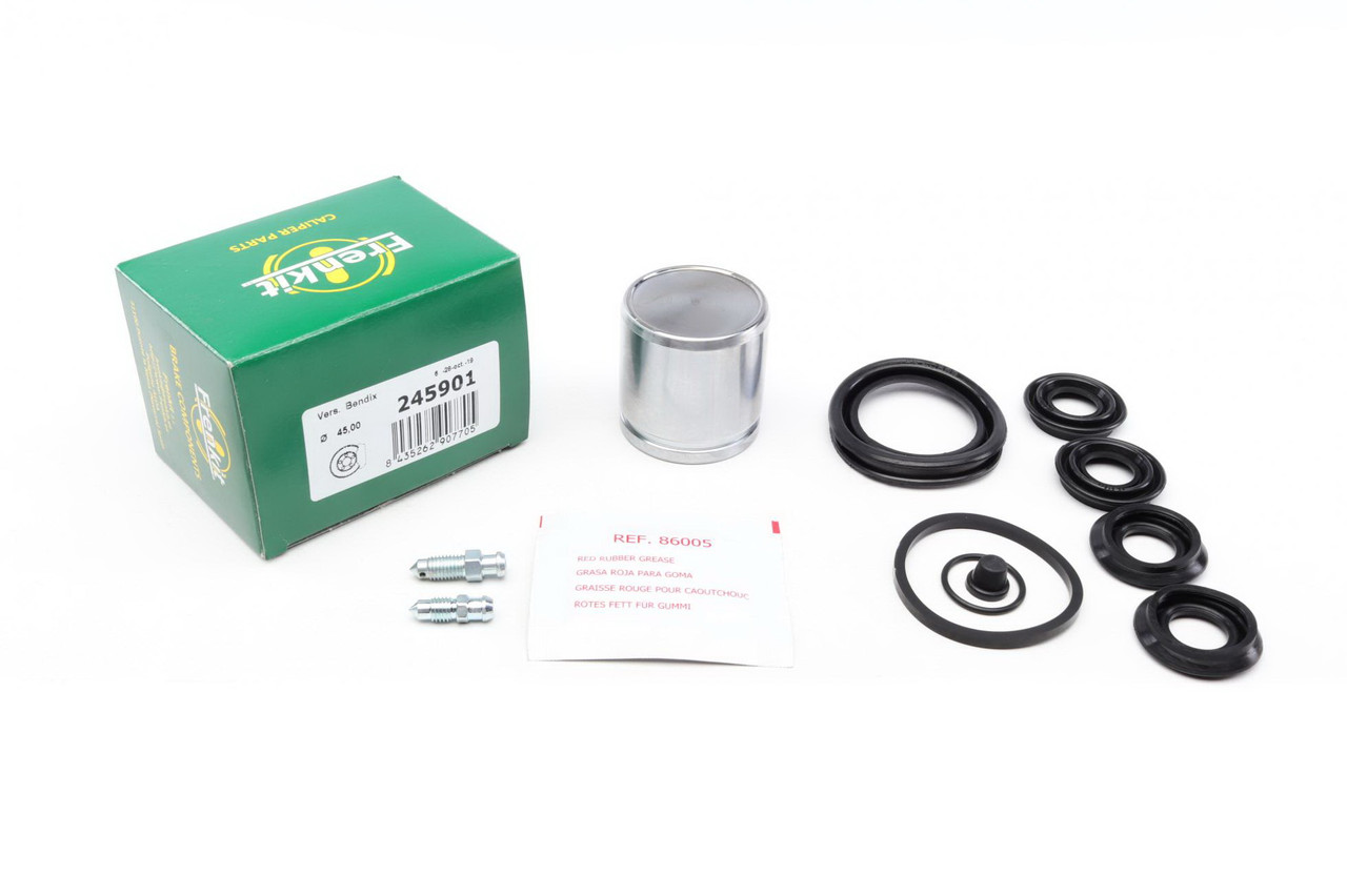 Ремкомплект переднього супорта Renault Twingo 93- (d=45 мм) (+поршень) (Bendix) Frenkit 245901