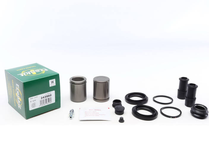 Ремкомплект переднього супорта Audi A4 / A6 / VW Passat 96-05 (d=43 мм) (+2 поршня) (Lucas) Frenkit 243960, фото 1