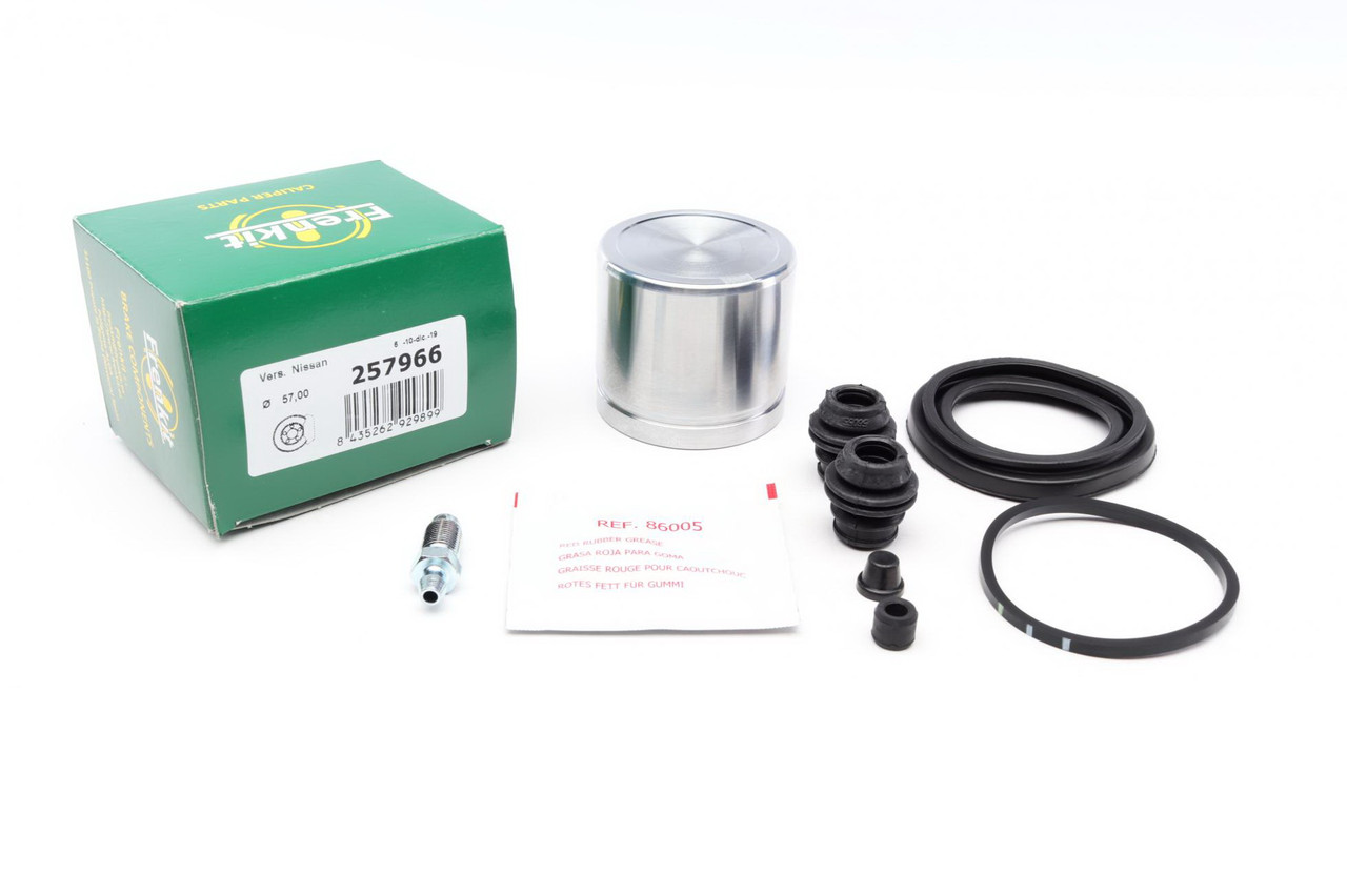 Ремкомплект переднього супорта Nissan Juke 10- (d=57 мм) (+поршень) (Nissin) Frenkit 257966
