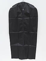 Чехол черный 60*90 см для хранения и упаковки одежды на молнии флизелиновый