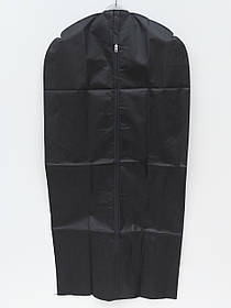 Чохол для зберігання і упаковки одягу на блискавці флізеліновий чорного кольору. Розмір 60 см*140 см.