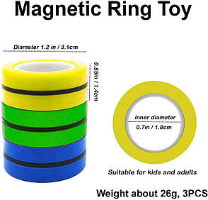 Іграшка антистрес Магнітні кільця. Гра-антистрес кільця з магніту. Magnetic Rings, фото 2