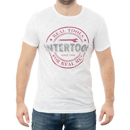 Футболка світло-сіра меланж, 100% бавовна, S INTERTOOL SP-2211