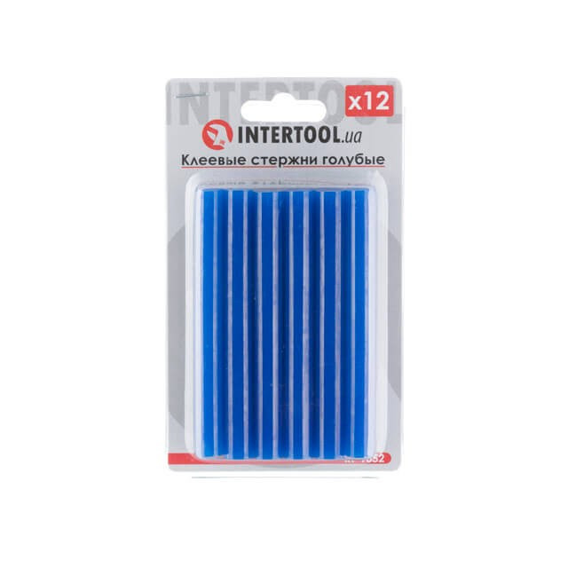 Комплект блакитних клейових стрижнів 11.2*100 мм, 12 од. INTERTOOL RT-1052, фото 1