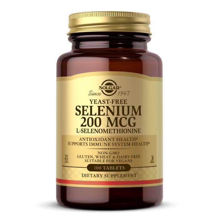 Вітаміни та мінерали Solgar Yeast-Free Selenium 200 mcg, 100 таблеток