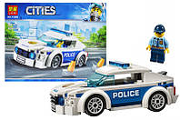 Детский конструктор CITIES Сити Автомобиль полицейского патруля 98 деталей