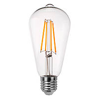 Ретро лампа груша, LED лампа VELMAX V-Filament-ST64 8W E27 4100K 800Lm