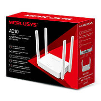 Бездротовий маршрутизатор (роутер) Mercusys AC10 UA, фото 6
