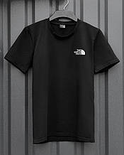 Чоловіча футболка спортивна літня The North Face чорна Теніска пряма кулір ТНФ на літо ЛЮКС якості