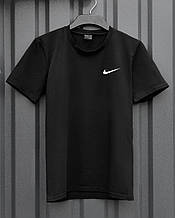 Чоловіча футболка спортивна літня Nike чорна Теніска пряма кулір Найк на літо ЛЮКС якості