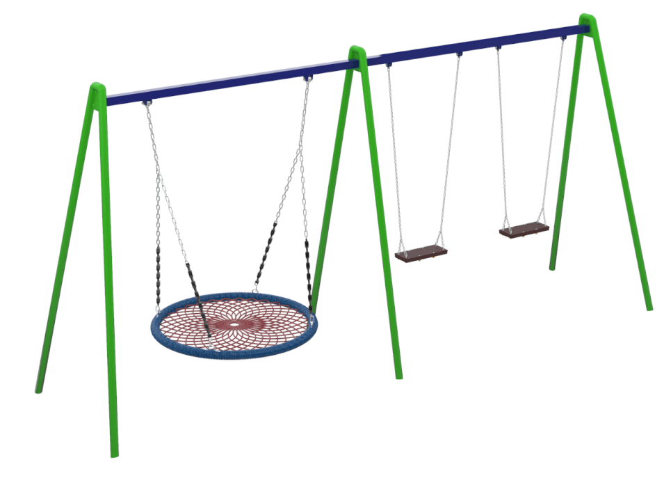 Гойдалки вуличні Triple Fun Metal стійки металеві (Kidigo ТМ)