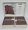 Турецька Постельня CLASY Stripe Chocolate Страйп Сатин, фото 3