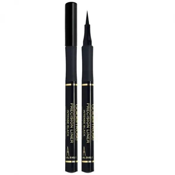 Підводка-фломастер для очей чорна водостійка Golden Rose Precision Intense Bleck Waterproof 1.6 мл, фото 1