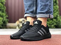 Мужские легкие кроссовки черные Adidas,только 41 размер
