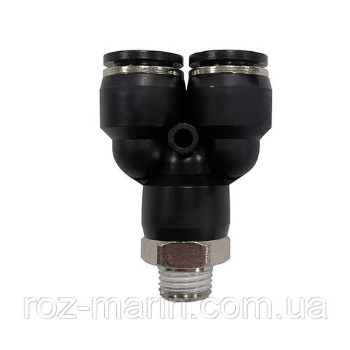 Купить Соединение цанговое Y-образное для полиуретановых и др. шлангов ...