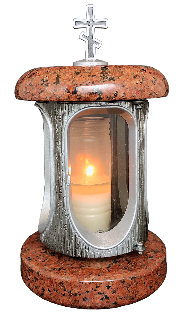 Лампадки з граніту лезнік на цвинтар (православна)